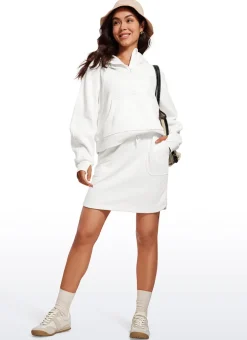 Down the Street Pocket Sweat Jersey Skirt 17''