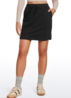 Down the Street Pocket Sweat Jersey Skirt 17''