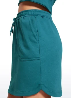 Down the Street Pocket Sweat Jersey Skirt 17''
