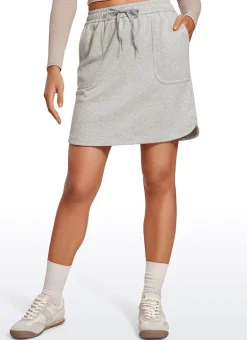 Down the Street Pocket Sweat Jersey Skirt 17''