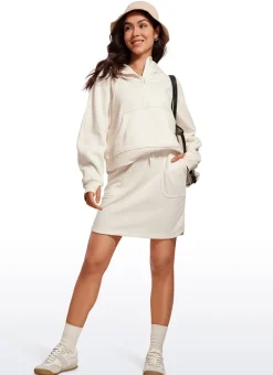 Down the Street Pocket Sweat Jersey Skirt 17''