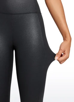 Faux Leather Back Pocket Legging 25