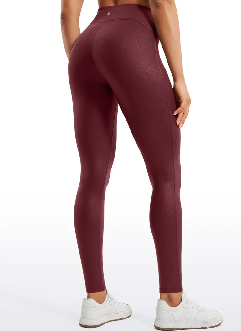 Faux Leather No Front Seam Legging 28''