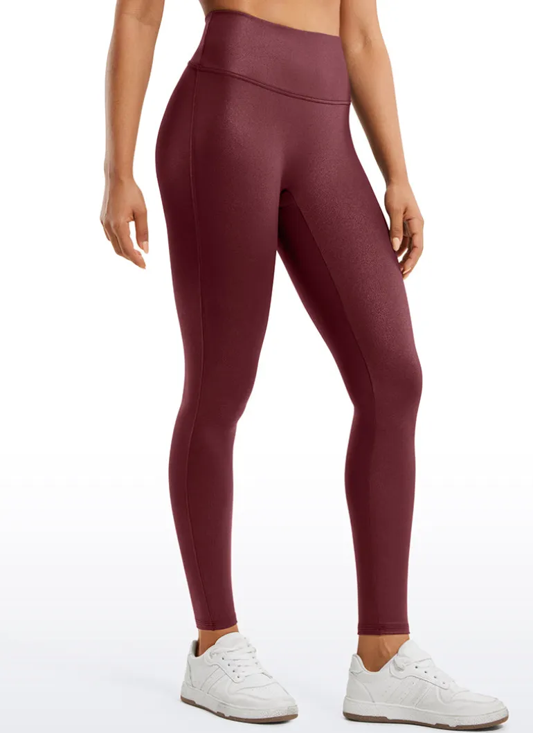 Faux Leather No Front Seam Legging 28''