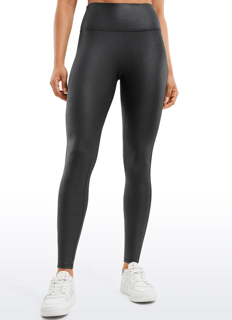Faux Leather No Front Seam Legging 28''