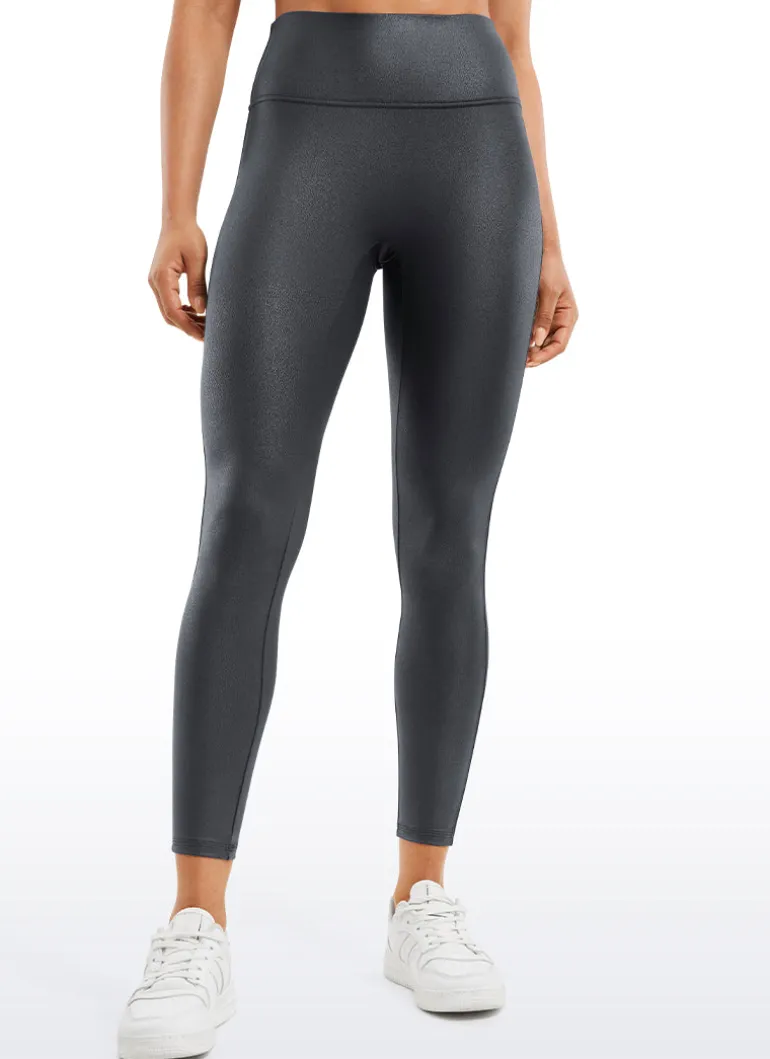 Faux Leather No Front Seam Legging 25''
