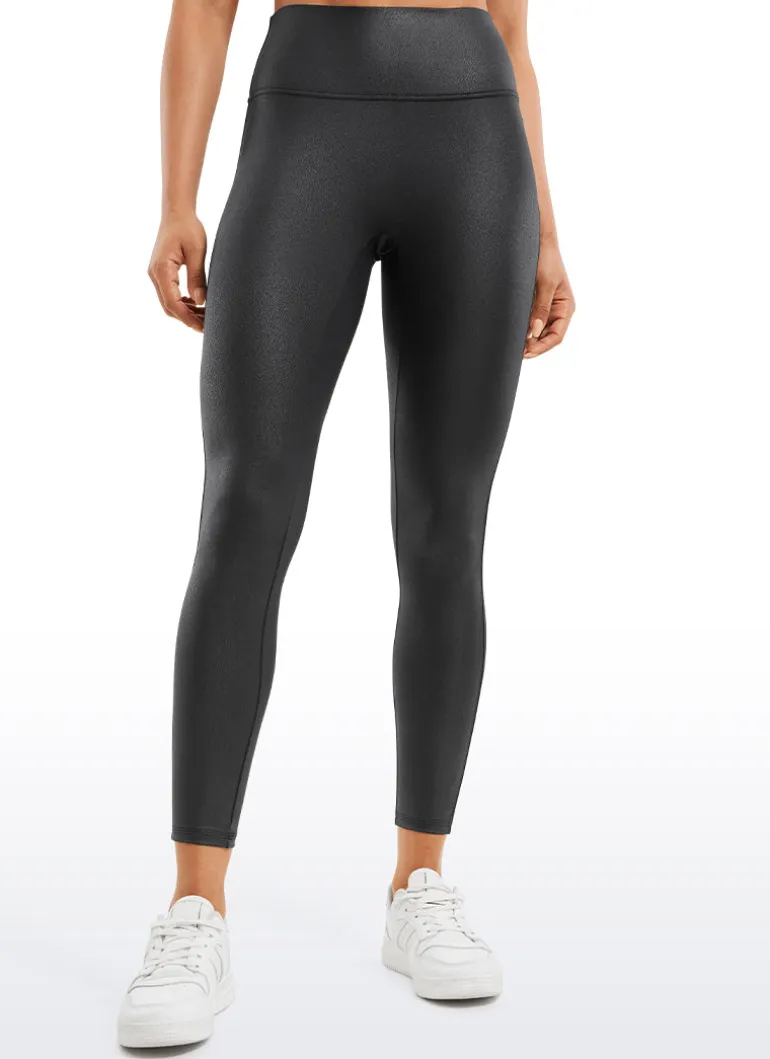 Faux Leather No Front Seam Legging 25''