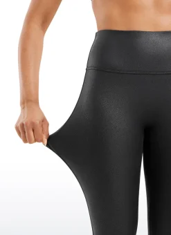 Faux Leather No Front Seam Legging 25''