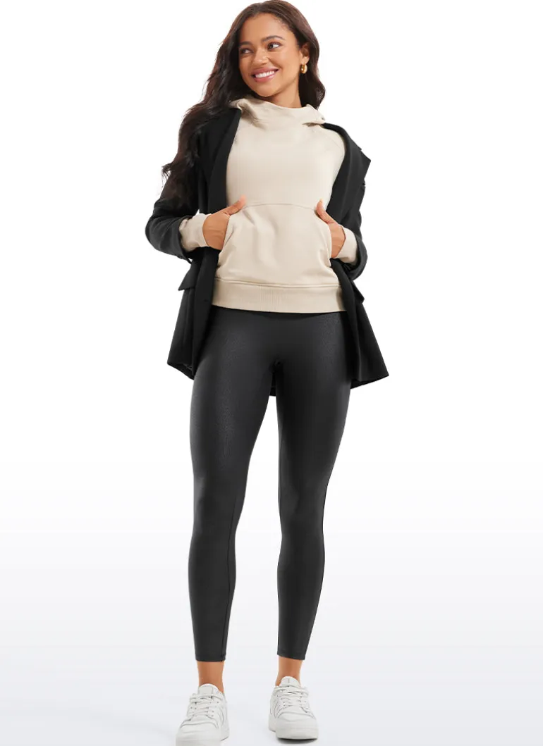 Faux Leather No Front Seam Legging 25''