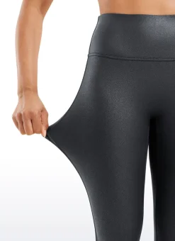 Faux Leather No Front Seam Legging 25''