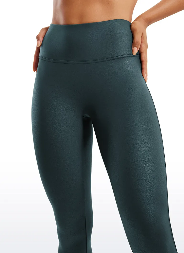 Faux Leather No Front Seam Legging 25''