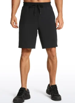Feathery-Fit Athletic Shorts 9''- Lined