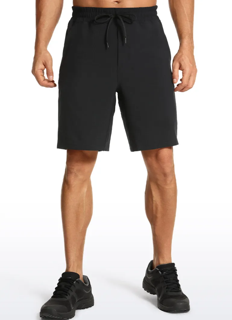 Feathery-Fit Athletic Shorts 9''- Lined