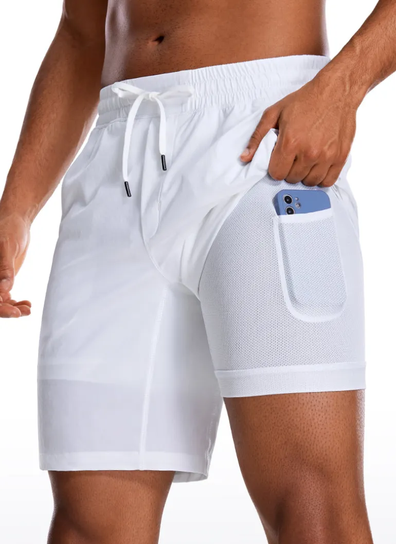 Feathery-Fit Athletic Shorts 9''- Lined