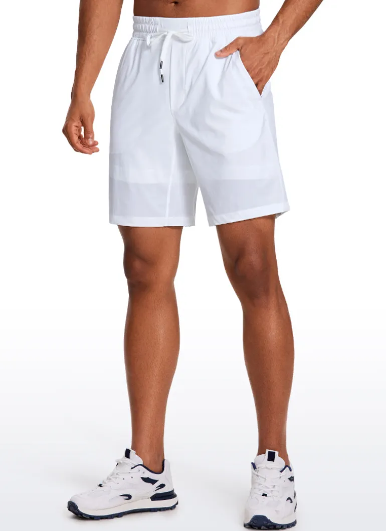 Feathery-Fit Athletic Shorts 9''- Lined