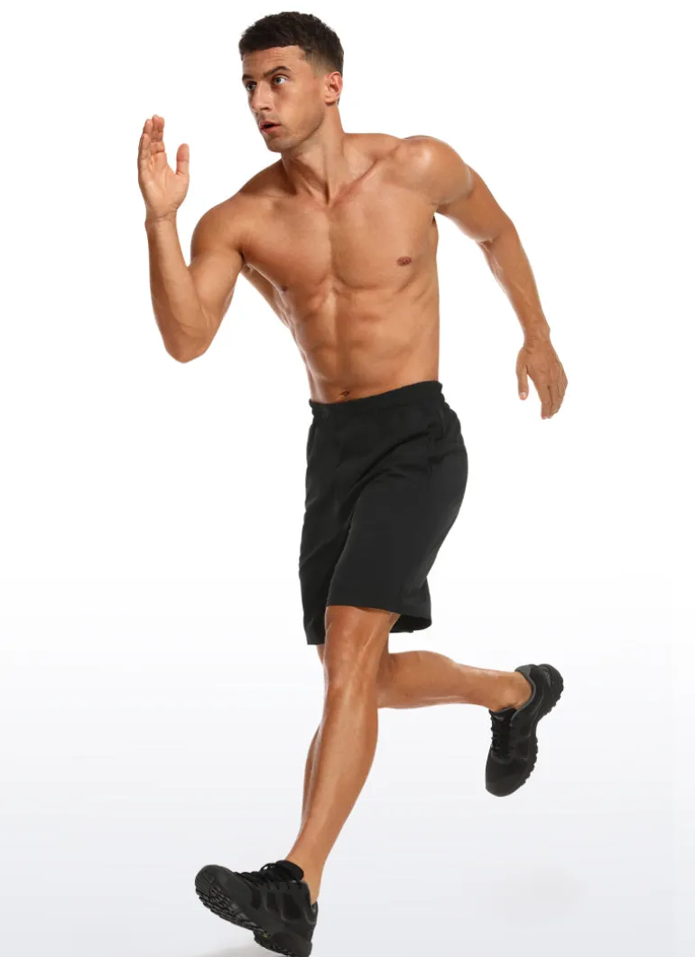 Feathery-Fit Athletic Shorts 9''- Lined