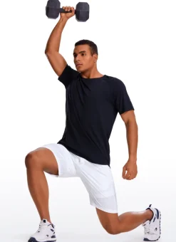 Feathery-Fit Athletic Shorts 9''- Lined