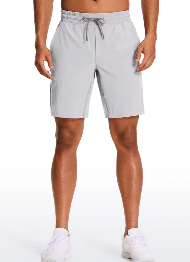 Feathery-Fit Athletic Shorts 9''- Lined