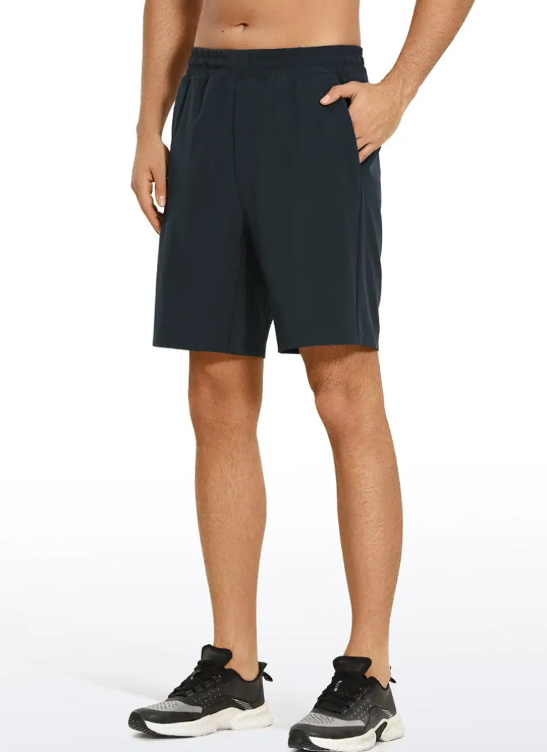 Feathery-Fit Athletic Shorts 9''- Lined