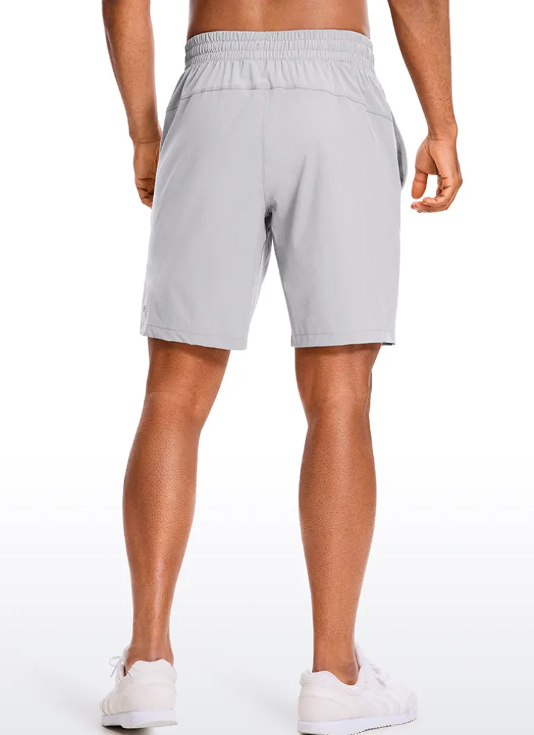 Feathery-Fit Athletic Shorts 9''- Lined