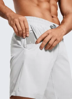 Feathery-Fit Athletic Shorts 7''- Lined