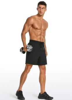 Feathery-Fit Athletic Shorts 7''- Lined
