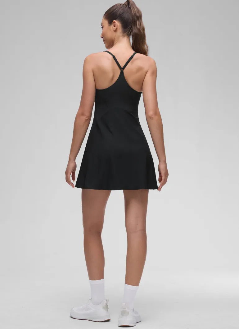 Feathery-Fit Drapey Built in Bra Liner Dress