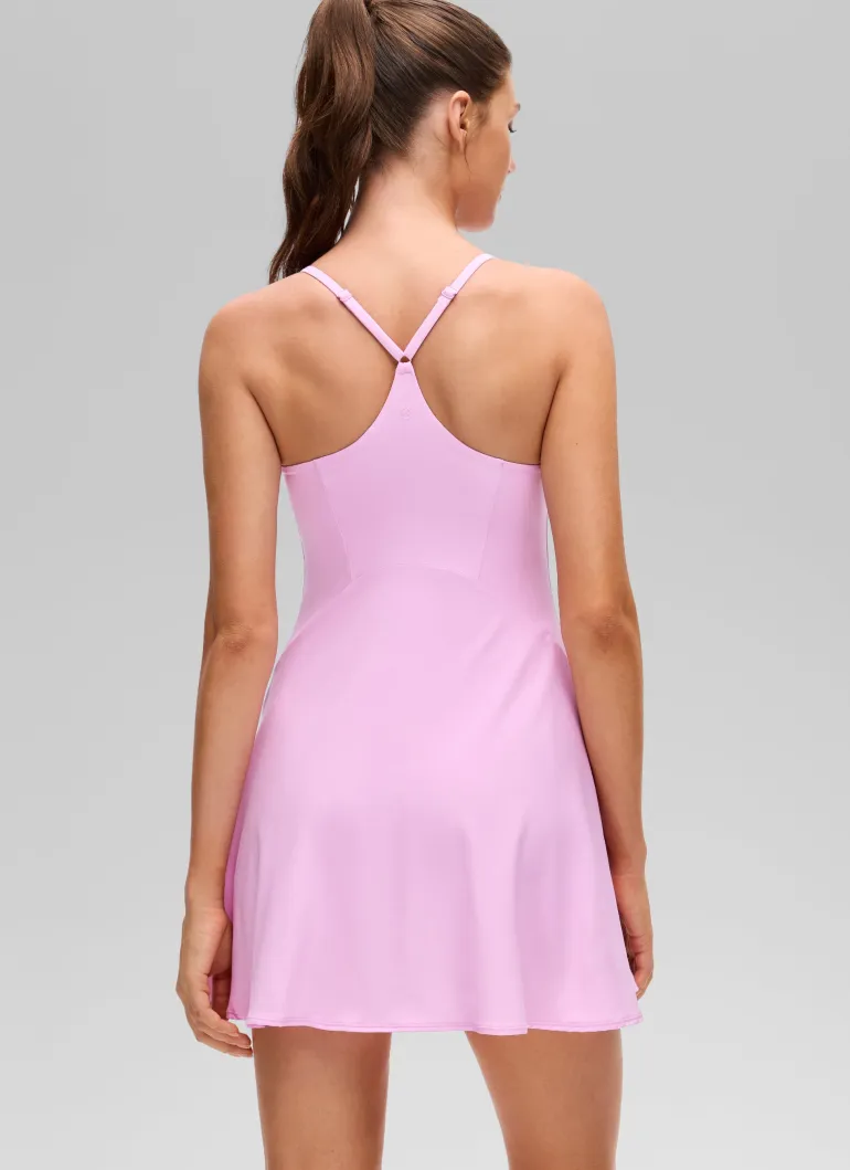 Feathery-Fit Drapey Built in Bra Liner Dress