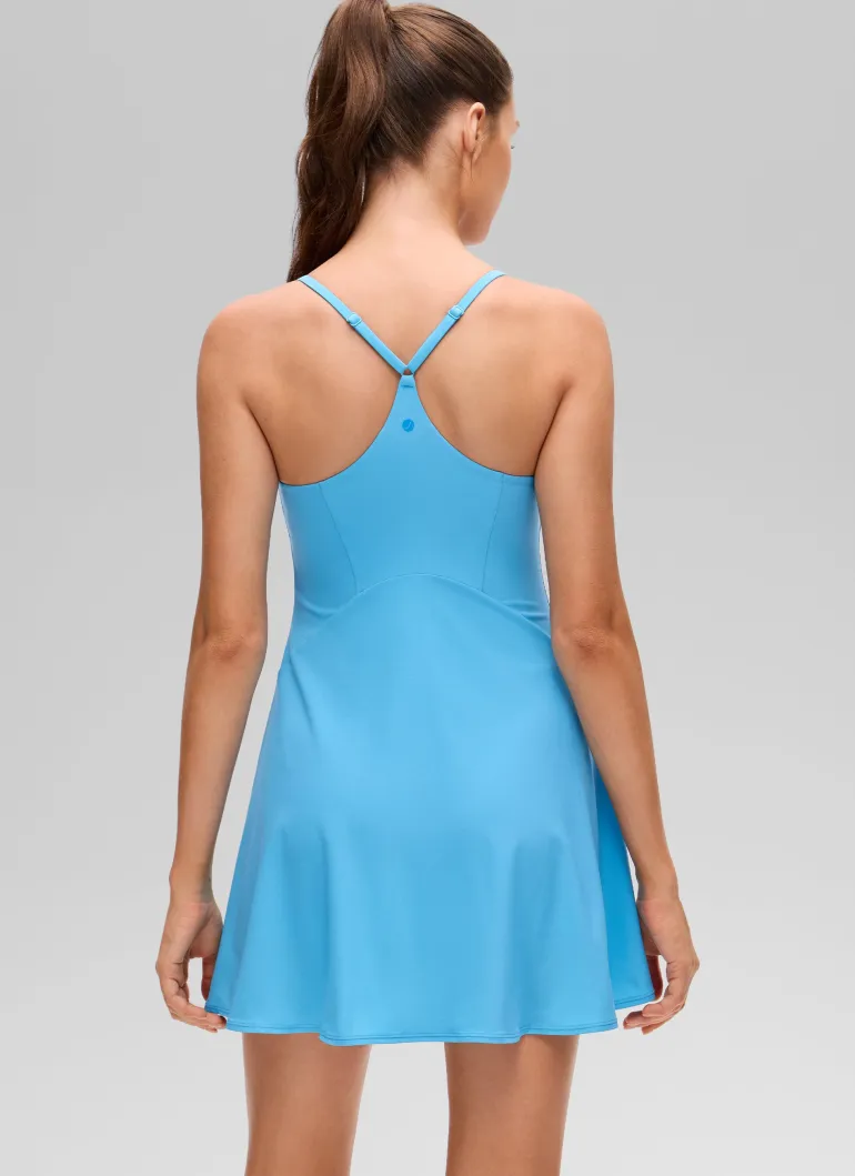 Feathery-Fit Drapey Built in Bra Liner Dress