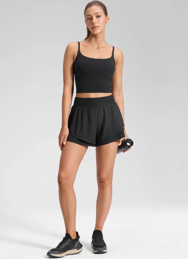 Feathery-Fit Drapey Flowy Shorts 2.5"