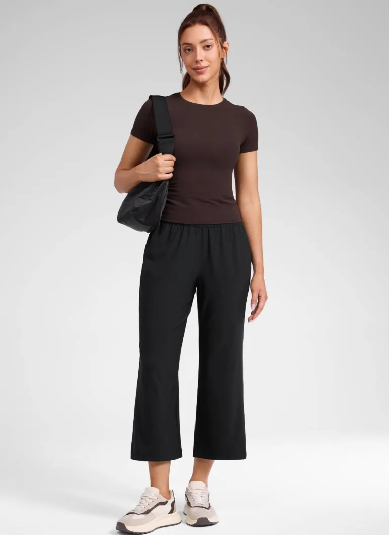 Feathery-Fit Drapey High Rise Flare Pant 23"