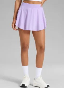 Feathery-Fit Drapey Side Slit Flowy Skirt 14''