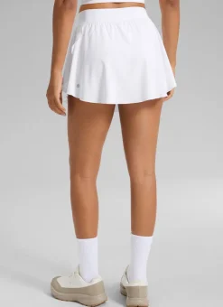 Feathery-Fit Drapey Side Slit Flowy Skirt 14''