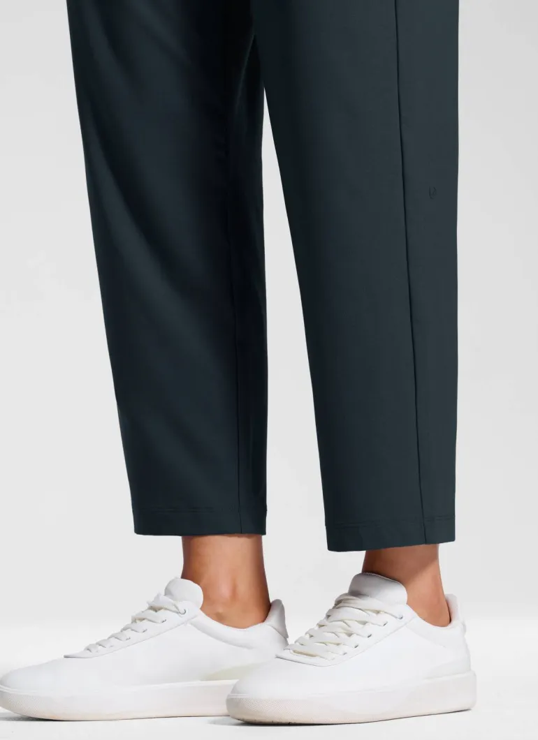 Feathery-Fit Drapey Tapered Ankle Pant 27"