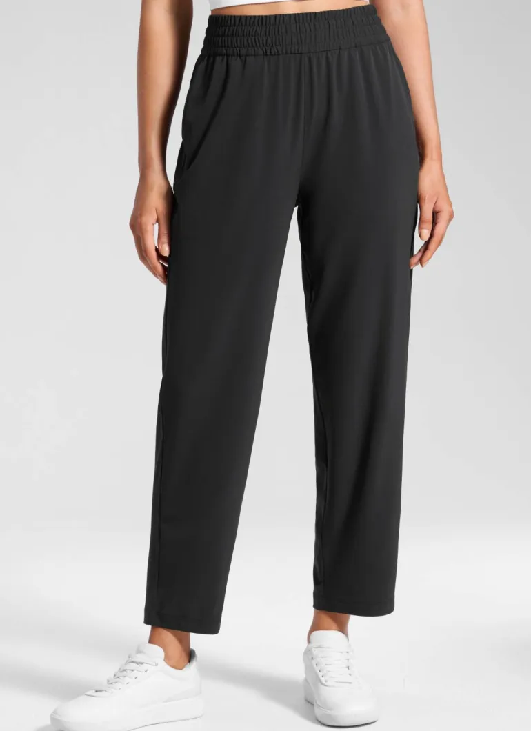 Feathery-Fit Drapey Tapered Ankle Pant 27"