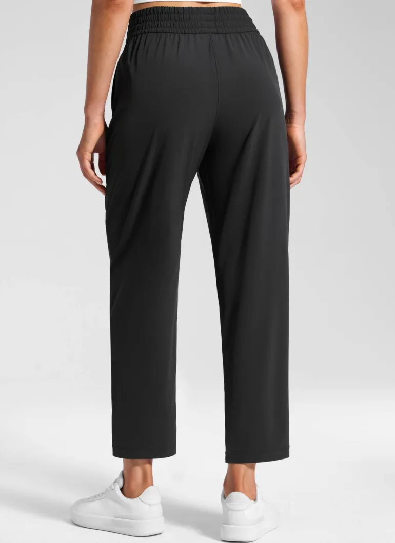 Feathery-Fit Drapey Tapered Ankle Pant 27"
