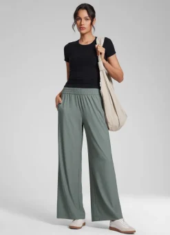 Feathery-Fit Drapey Wide Leg Pant 30