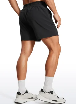 Feathery-Fit 2 in 1 Athletic Shorts 5''- with Pockets