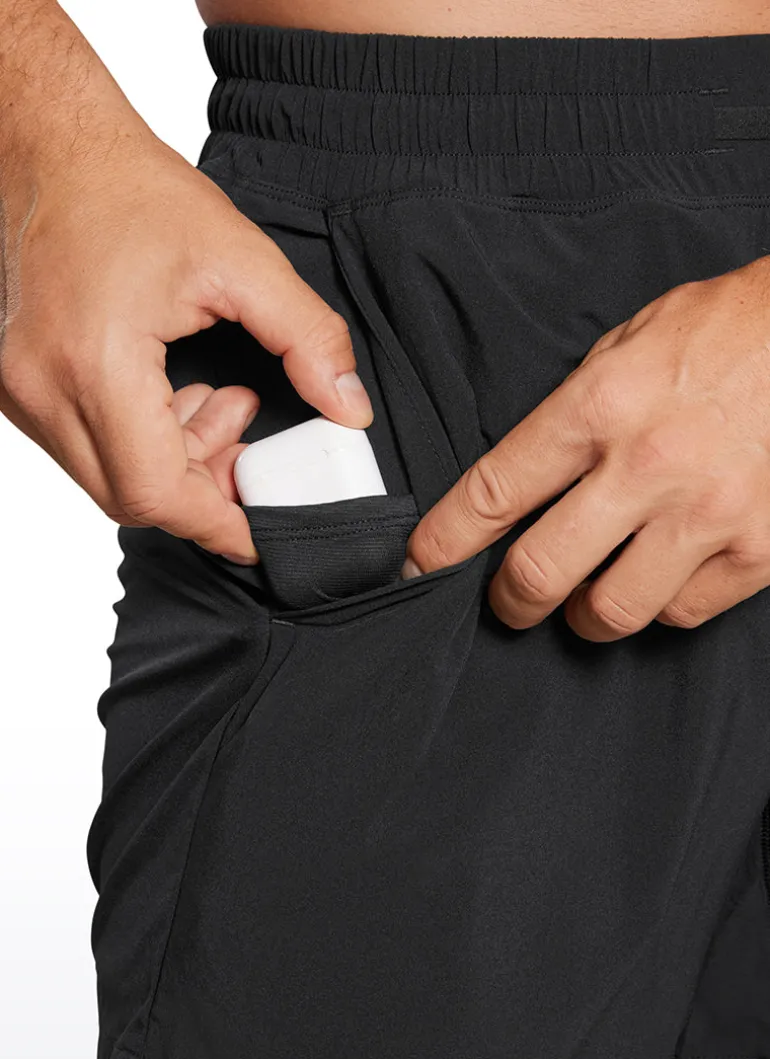 Feathery-Fit 2 in 1 Athletic Shorts 5''- with Pockets