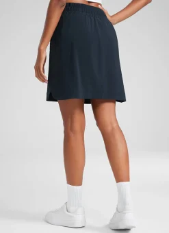 Feathery-Fit Soft A Line Pocket Skirt 18''