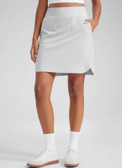 Feathery-Fit Soft A Line Pocket Skirt 18''