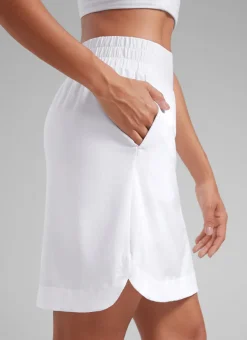 Feathery-Fit Soft A Line Pocket Skirt 18''