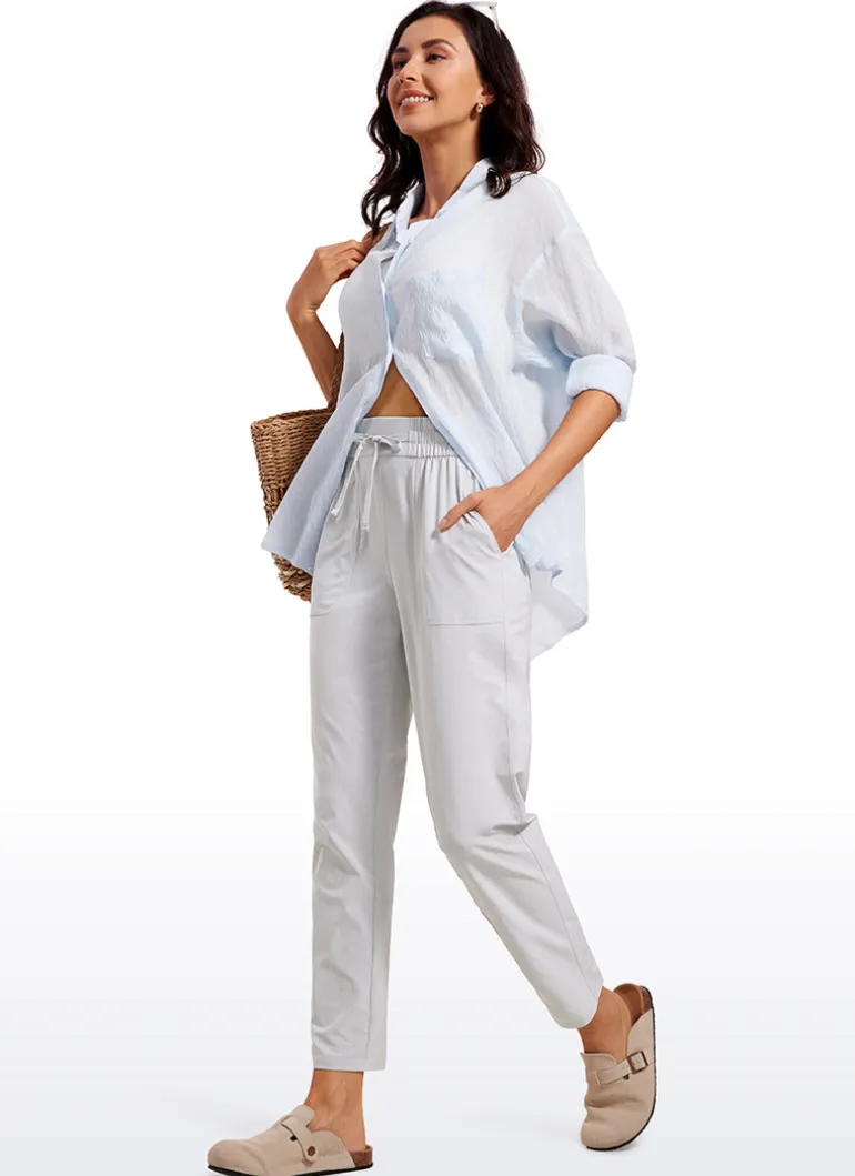 Feathery-Fit Soft Casual Workout Pants with Pockets 27"