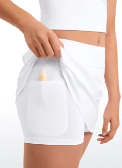 Feathery-Fit Soft Girls Athletic Ruffle Skirts with Shorts