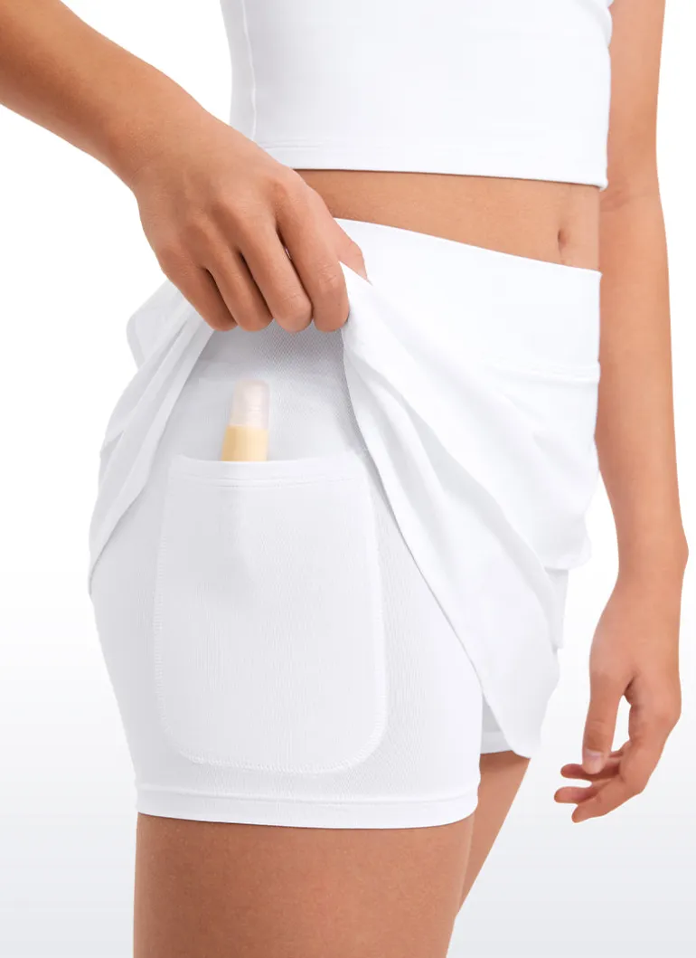 Feathery-Fit Soft Girls Athletic Ruffle Skirts with Shorts