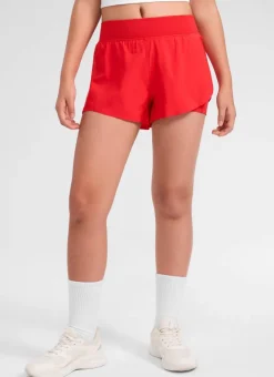 Feathery-Fit Soft Girls 2 in 1 High Rise Dolphin Lined Shorts 2.5''