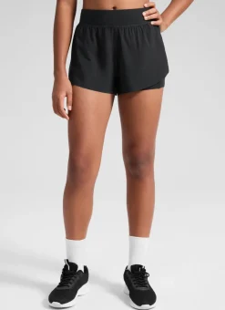 Feathery-Fit Soft Girls 2 in 1 High Rise Dolphin Lined Shorts 2.5''