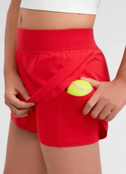 Feathery-Fit Soft Girls 2 in 1 High Rise Dolphin Lined Shorts 2.5''