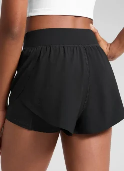 Feathery-Fit Soft Girls 2 in 1 High Rise Dolphin Lined Shorts 2.5''
