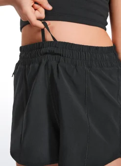 Feathery-Fit Soft Girls Mesh Liner Shorts with Zip Pockets